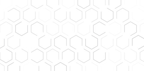 Vector banner design. Hexagons pattern. Geometric abstract background with simple hexagonal elements.