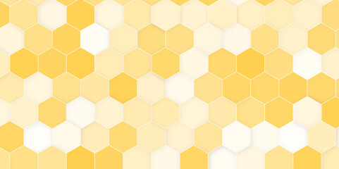 Vector banner design. Hexagons pattern. Geometric abstract background with simple hexagonal elements.