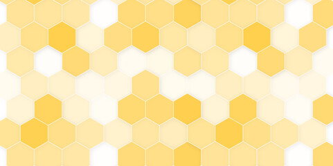Vector banner design. Hexagons pattern. Geometric abstract background with simple hexagonal elements.
