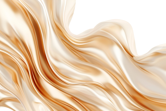 Elegant flowing gold silk fabric waves abstract background
