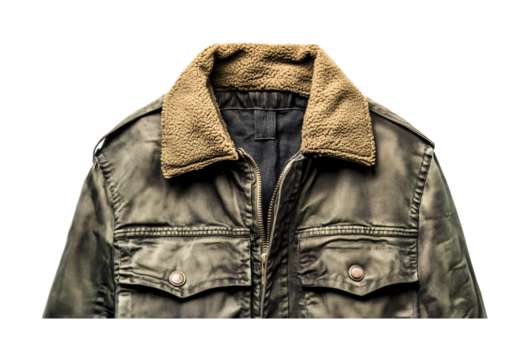 Military Jacket for Tactical and Fashion Wear - Isolated on White Background