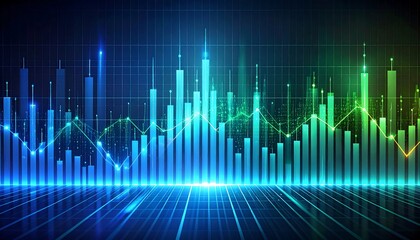 Abstract financial chart graphic