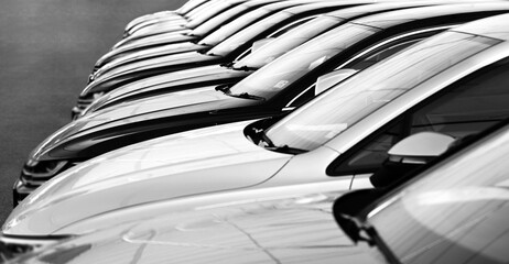 cars are in row. Official Dealer sale retail center, Motor Corporation is a Japanese automotive...