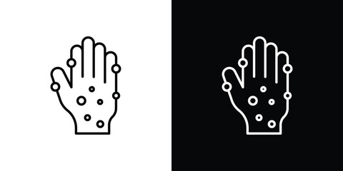 Fototapeta premium Rash hand icon. Symbol for your web site design, logo, app, UI. Vector illustration. EPS10
