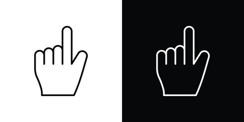 Fototapeta premium Pointing hand icon. Symbol for your web site design, logo, app, UI. Vector illustration. EPS10