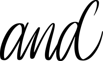 And Handwritten Lettering. Whimsical Script Design for Wedding Invitations. Personal and Casual Typography Layout. Soft Romantic Style Illustration.