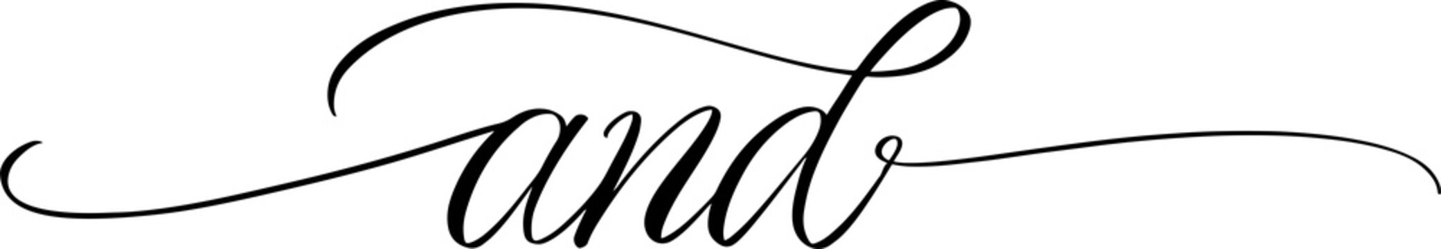 And Copperplate Calligraphy. Classic Pointed Pen Script. Elegant Wedding Lettering Design. Formal Invitation Typography Layout Illustration.