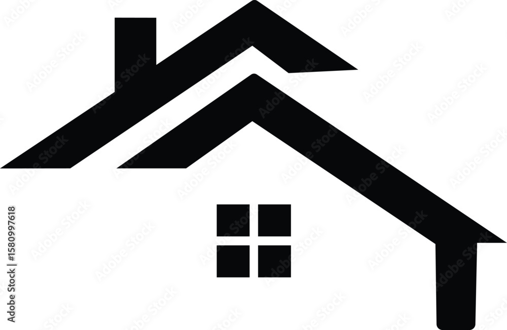 Leinwandbilder abstract geometric shapes and lines in a dynamic composition with a distinctive silhouette style