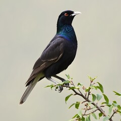 Fototapeta premium blue winged blackbird