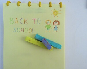 Back to School Drawing with Colorful Chalk