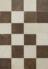 Checkerboard Pattern Brown Beige Marble Texture Background