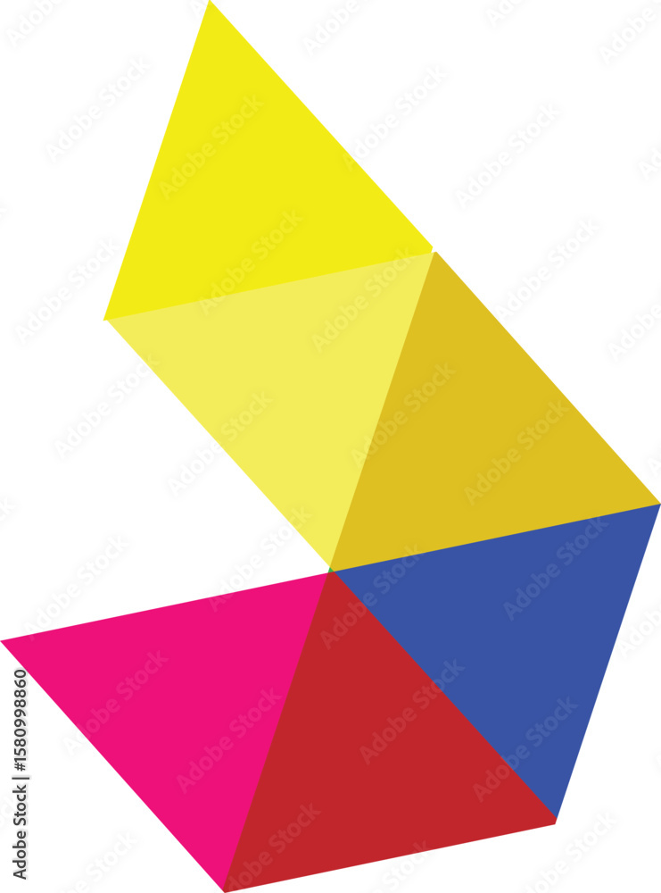 Poster abstract geometric shapes and lines with a distinctive silhouette style