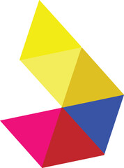 Abstract geometric shapes and lines with a distinctive silhouette style