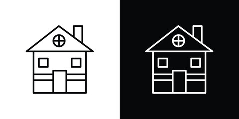 Chalet icon. Symbol for your web site design, logo, app, UI. Vector illustration. EPS10