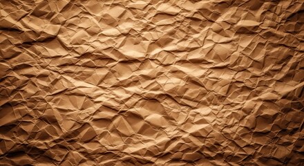Detailed Texture Of Crumpled Brown Paper Backround
