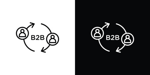 B2B icon. Symbol for your web site design, logo, app, UI. Vector illustration. EPS10