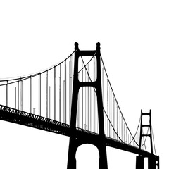 Obraz premium Golden Gate Bridge: an iconic red suspension landmark spanning the San Francisco Bay, captivating travelers with its majestic architecture against the ocean sky