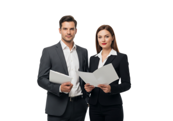 business team with a folder