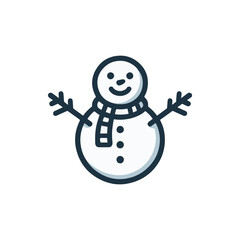 Cheerful snowman with outstretched arms, set against a simple winter background, inviting joy
