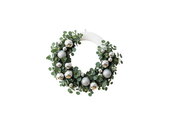 christmas wreath isolated on white