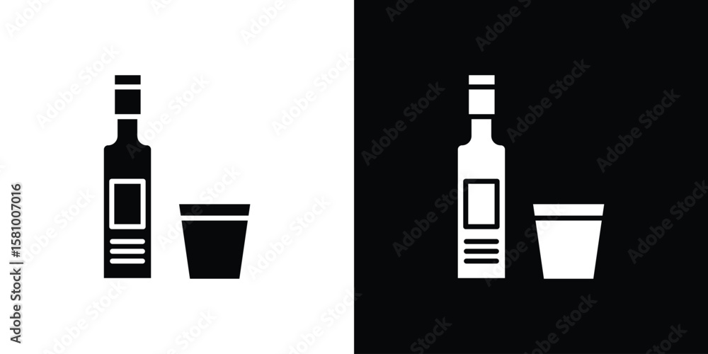 Poster vodka icon symbol. simple, flat design for web and mobile app