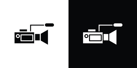 Video camera icon symbol. Simple, flat design for web and mobile app