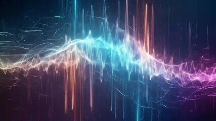 Abstract light wave energy flow; digital art background - Powered by Adobe