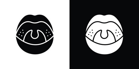 Tonsillitis icon symbol. Simple, flat design for web and mobile app