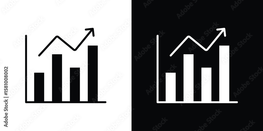 Poster stagflation icon symbol. simple, flat design for web and mobile app