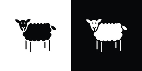 Sheep icon symbol. Simple, flat design for web and mobile app