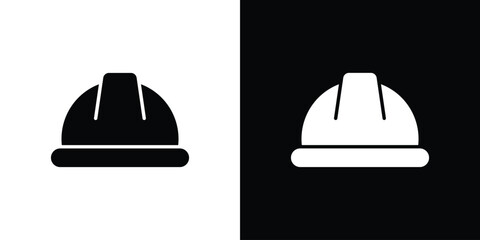 Safety helmet icon symbol. Simple, flat design for web and mobile app