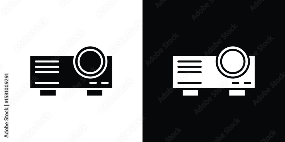 Poster projector icon symbol. simple, flat design for web and mobile app