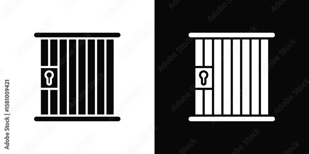 Poster prison icon symbol. simple, flat design for web and mobile app