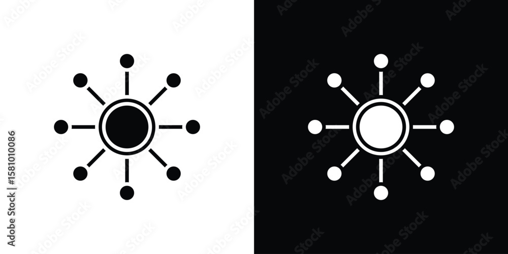 Poster multichannel icon symbol. simple, flat design for web and mobile app