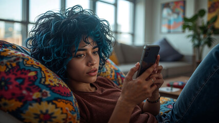 Diverse Youth Using Smartphones in Modern Digital Lifestyle Scene
