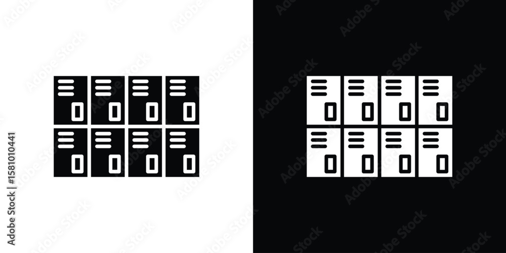 Poster lockers icon symbol. simple, flat design for web and mobile app