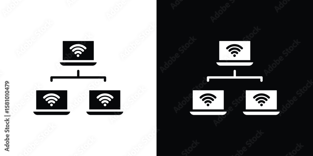 Poster local network icon symbol. simple, flat design for web and mobile app