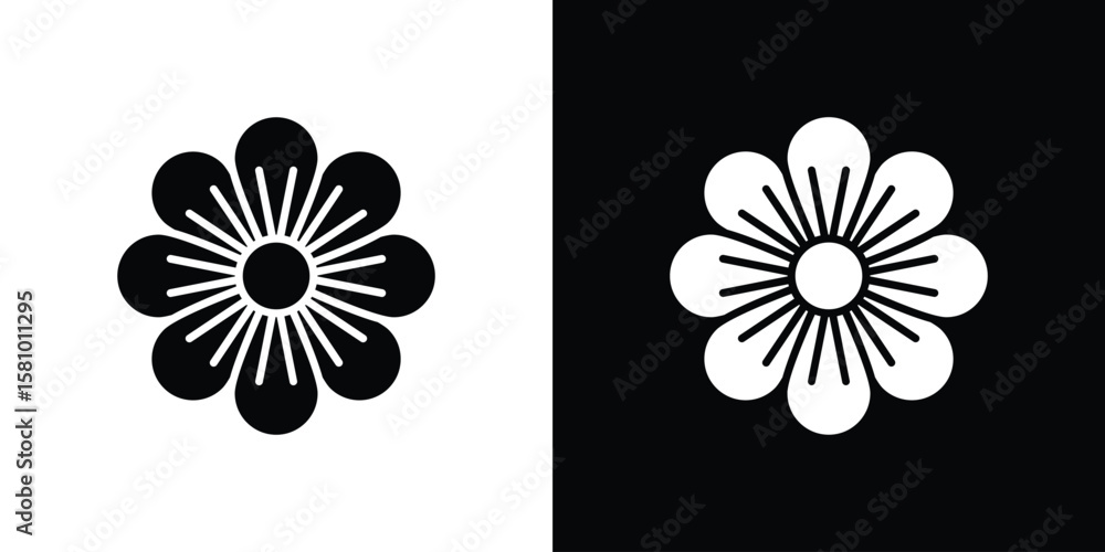 Poster hypericum icon symbol. simple, flat design for web and mobile app