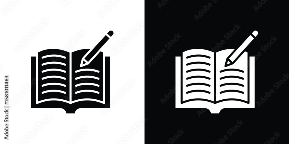 Poster homework icon symbol. simple, flat design for web and mobile app