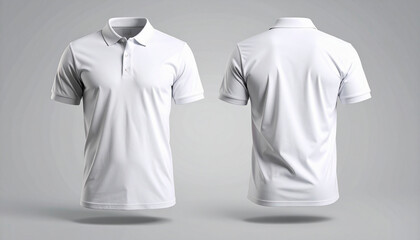 white shirt front and back in white casting for composition