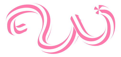Pink Candy Swirl Ribbon Abstract Vector Design PNG