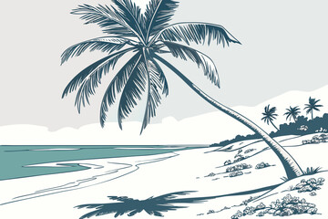 palm trees on the beach