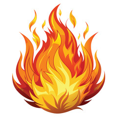 Fire flame Icon logo Vector Design on white background