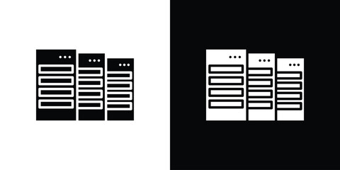 Data center icon symbol. Simple, flat design for web and mobile app