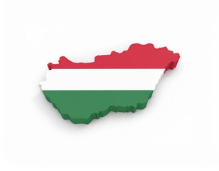 Fototapeta premium Hungary 3d country, on a white background