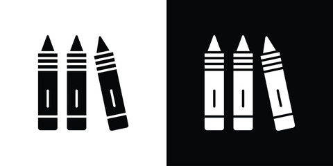 Crayon icon symbol. Simple, flat design for web and mobile app