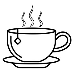 Minimal Hot Drink Mug Vector 