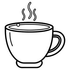 Minimal Hot Drink Mug Vector 