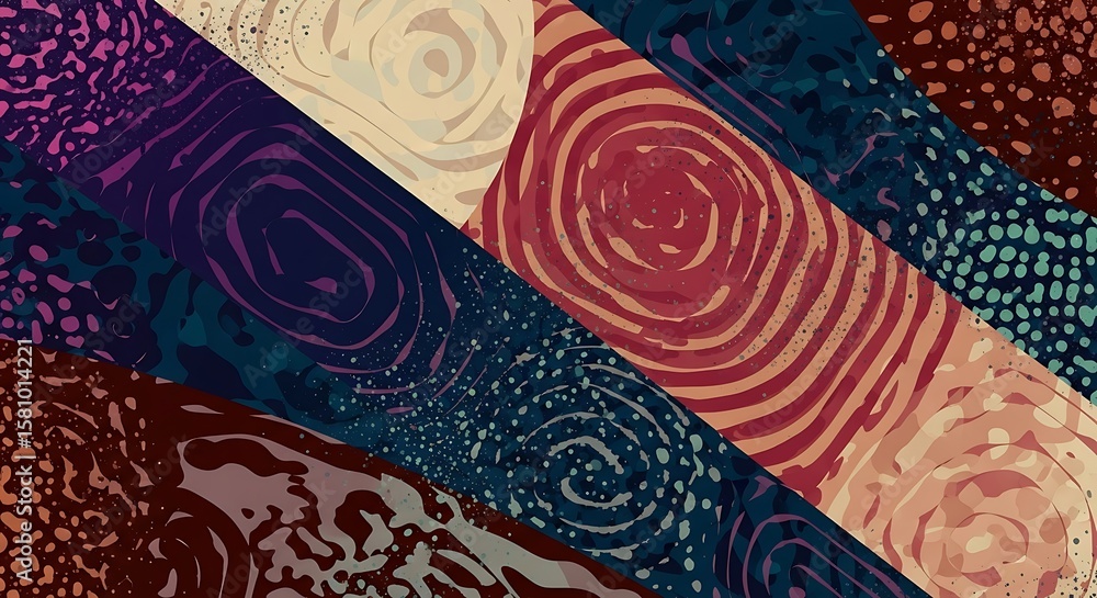 Poster dynamic textured bands: a modern abstract composition for creative use