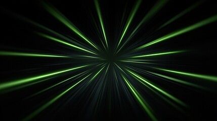 Obraz premium Dynamic Green Light Rays Creating Abstract Background Effects